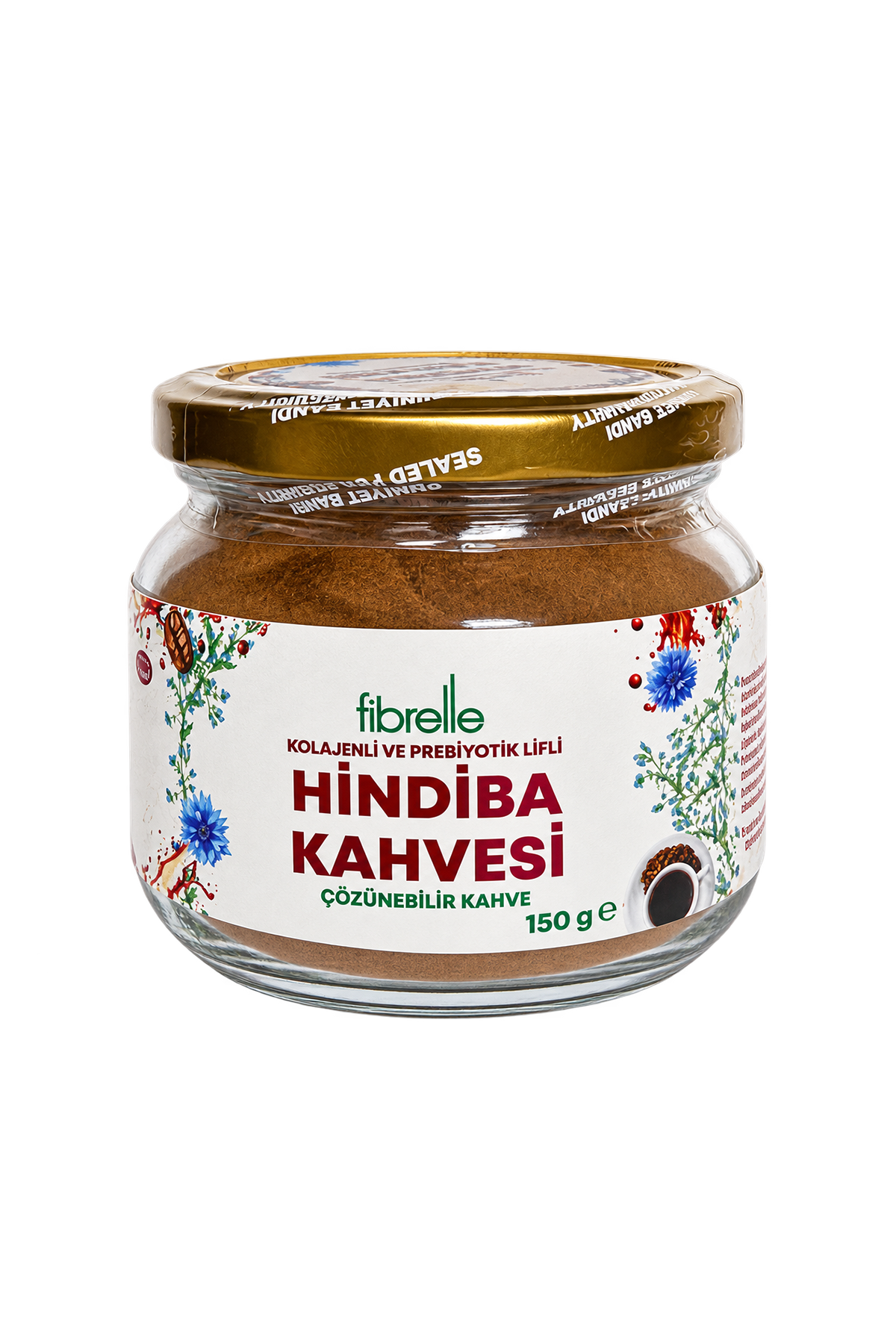 Fibrelle Kolajenli ve Prebiyotik Lifli Hindiba Kahvesi 150 g Kavanoz